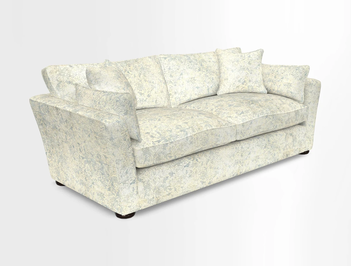 Aldeburgh 3 Seater Sofa in Cloth 22 Bayadere Seal with Scatters in Bayadere & Barcode Seal