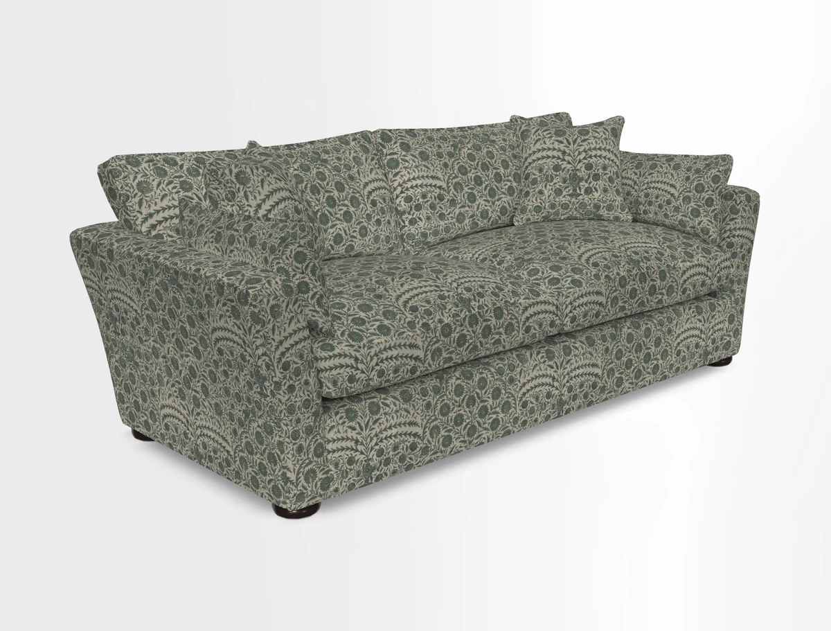 Aldeburgh 3 Seater Sofa in Cloth 22 Bayadere Seal with Scatters in Bayadere & Barcode Seal