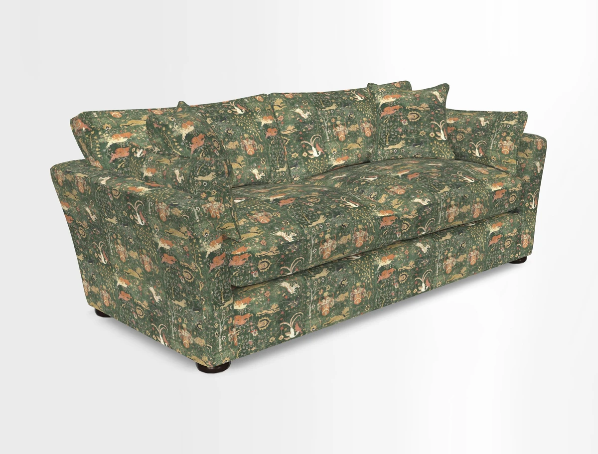 Aldeburgh 3 Seater Sofa in Cloth 22 Bayadere Seal with Scatters in Bayadere & Barcode Seal