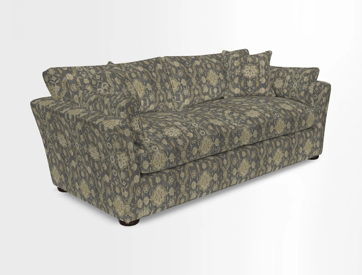 Aldeburgh 3 Seater Sofa in Cloth 22 Bayadere Seal with Scatters in Bayadere & Barcode Seal