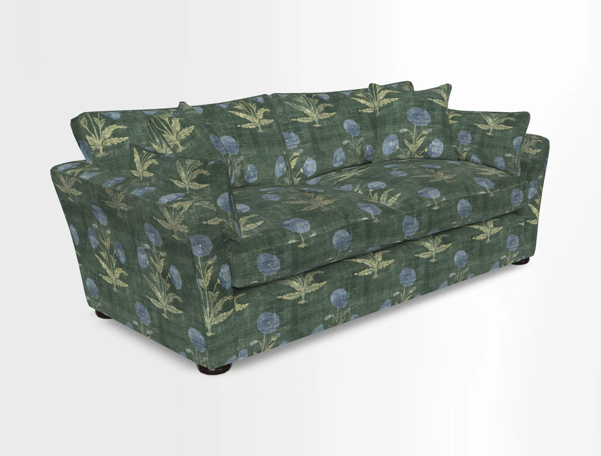 Aldeburgh 3 Seater Sofa in Cloth 22 Bayadere Seal with Scatters in Bayadere & Barcode Seal