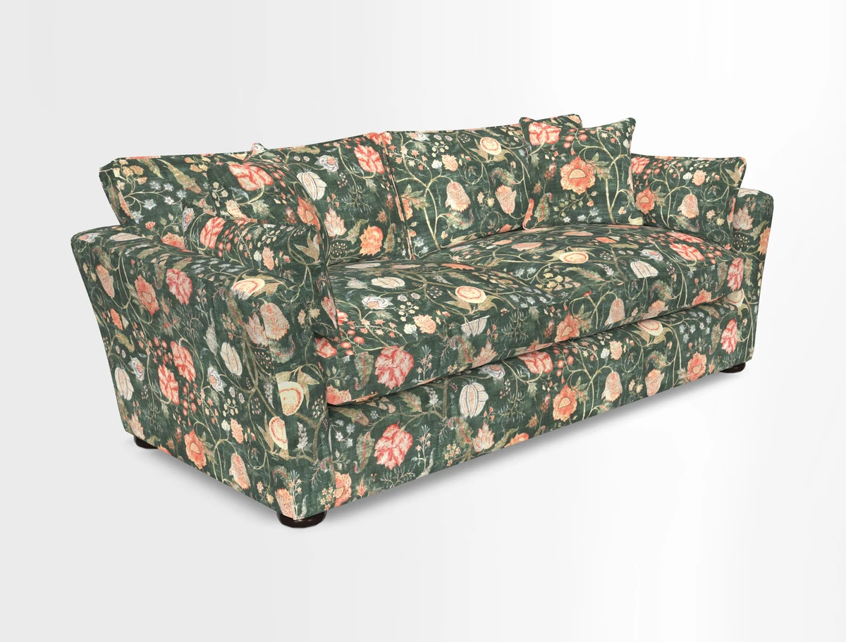 Aldeburgh 3 Seater Sofa in Cloth 22 Bayadere Seal with Scatters in Bayadere & Barcode Seal