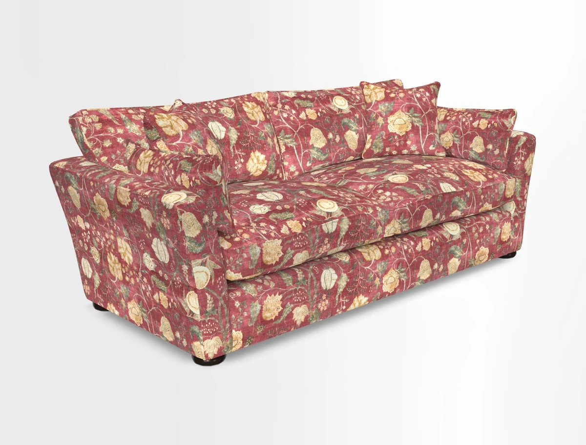 Aldeburgh 3 Seater Sofa in Cloth 22 Bayadere Seal with Scatters in Bayadere & Barcode Seal