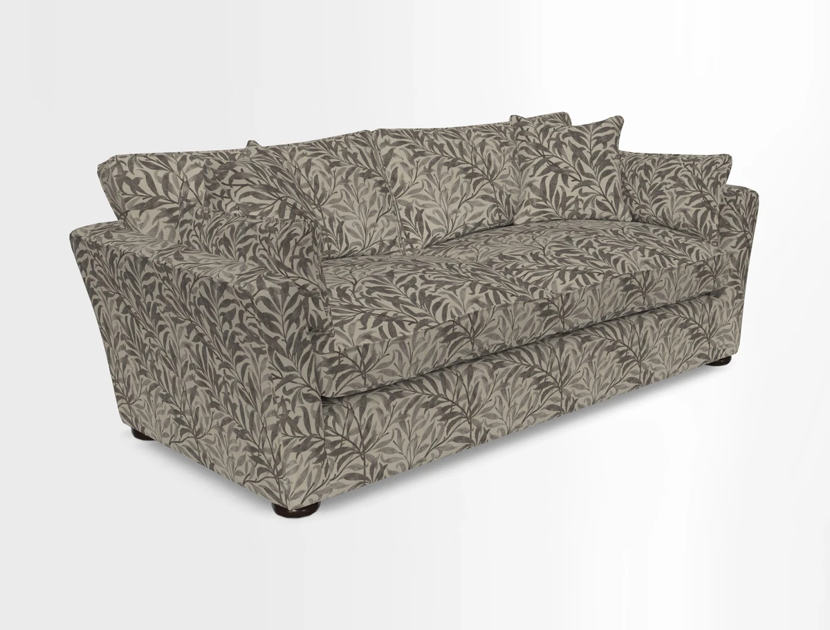 Aldeburgh 3 Seater Sofa in Cloth 22 Bayadere Seal with Scatters in Bayadere & Barcode Seal