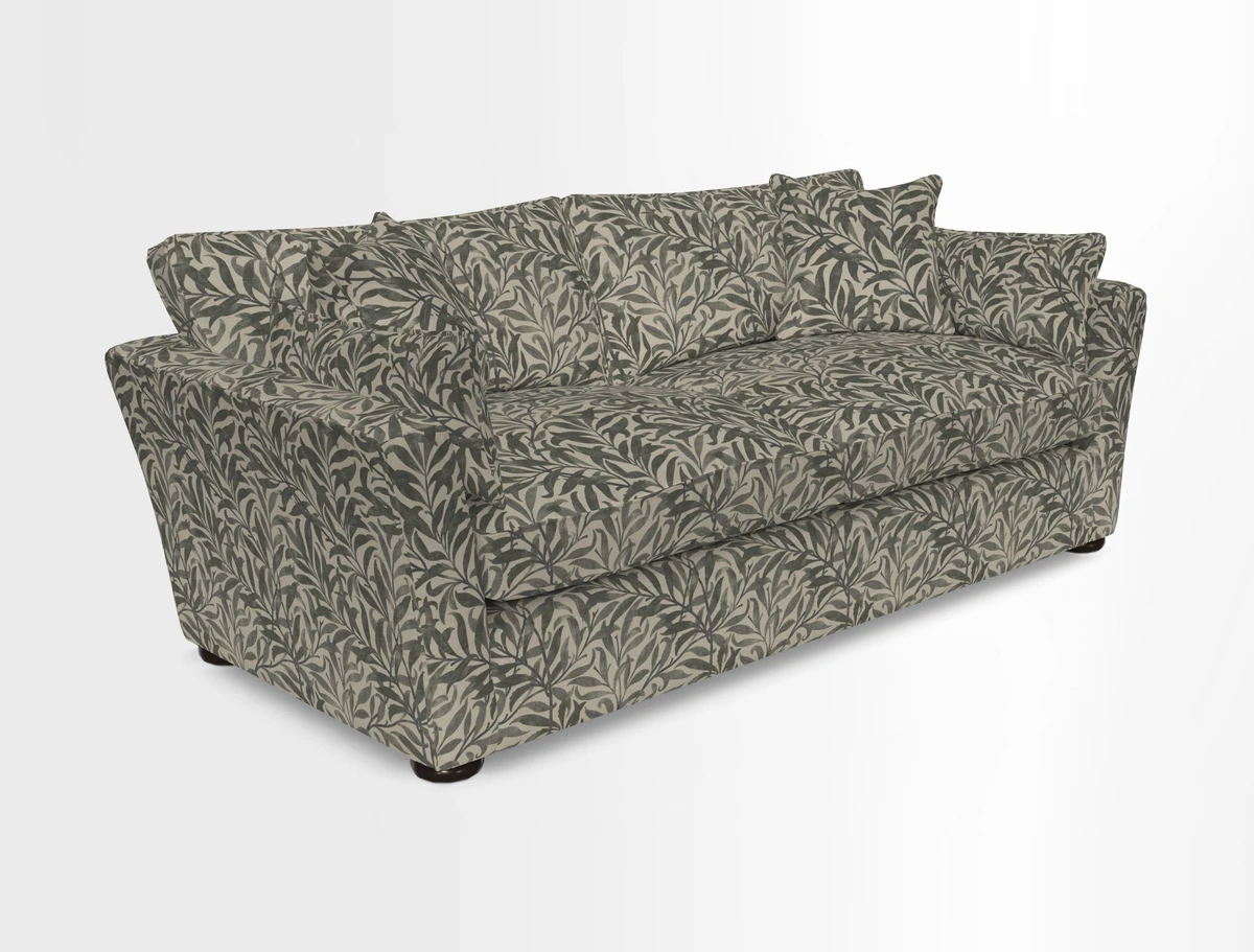 Aldeburgh 3 Seater Sofa in Cloth 22 Bayadere Seal with Scatters in Bayadere & Barcode Seal