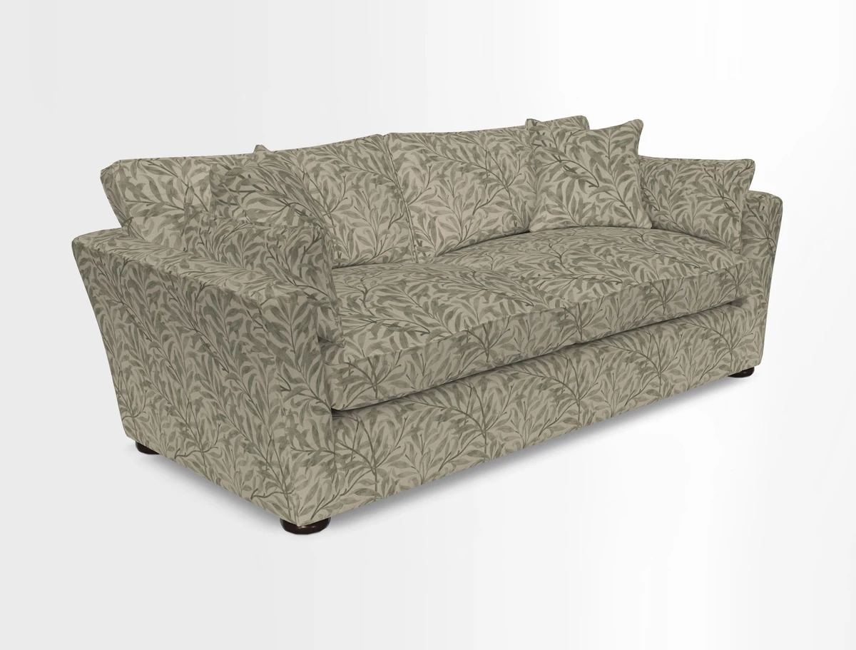 Aldeburgh 3 Seater Sofa in Cloth 22 Bayadere Seal with Scatters in Bayadere & Barcode Seal