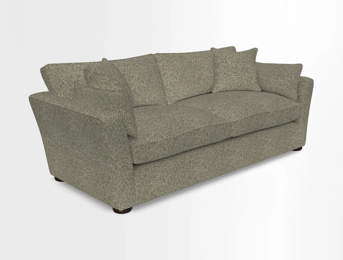 Aldeburgh 3 Seater Sofa in Cloth 22 Bayadere Seal with Scatters in Bayadere & Barcode Seal