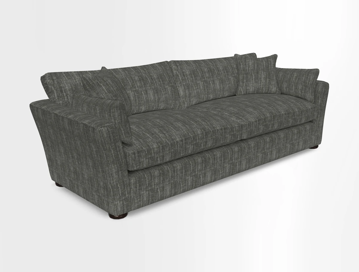 Aldeburgh 4 Seater Sofa in Cloth 22 Bayadere Seal with Scatters in Bayadere & Barcode Seal