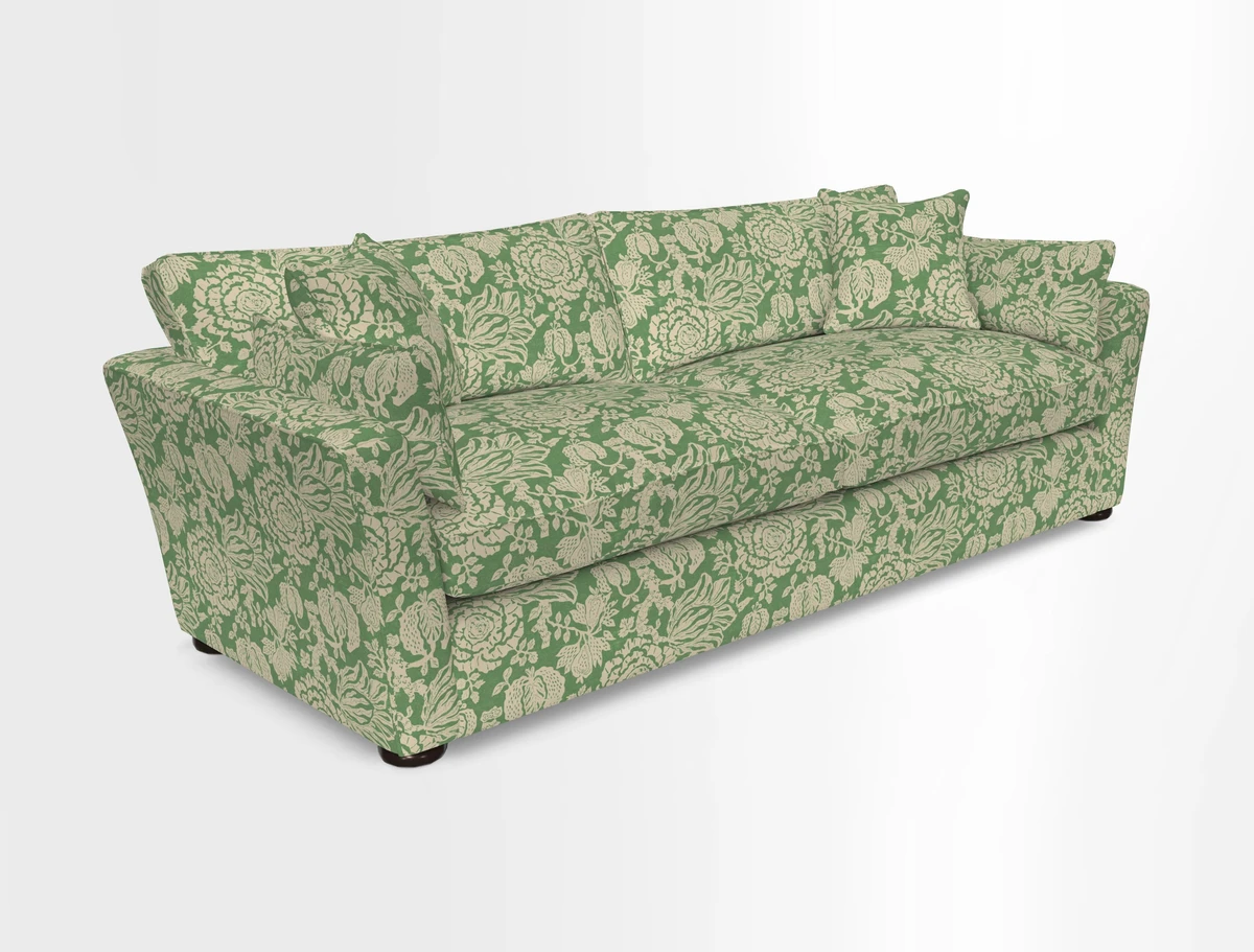 Aldeburgh 4 Seater Sofa in Cloth 22 Bayadere Seal with Scatters in Bayadere & Barcode Seal