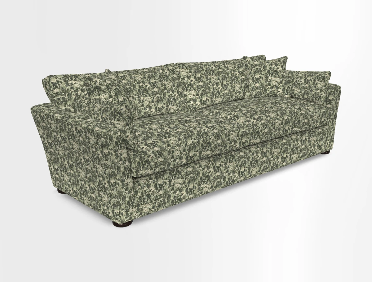 Aldeburgh 4 Seater Sofa in Cloth 22 Bayadere Seal with Scatters in Bayadere & Barcode Seal