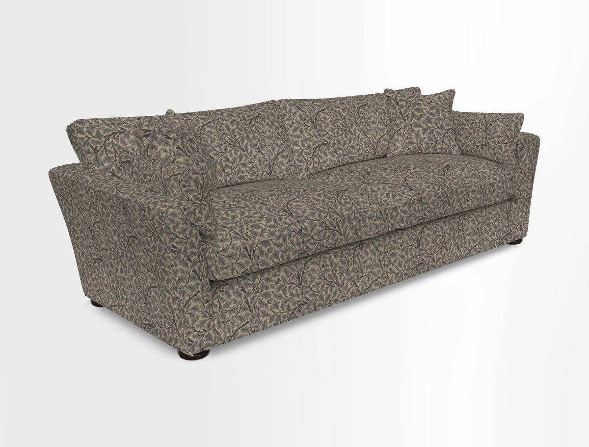 Aldeburgh 4 Seater Sofa in Cloth 22 Bayadere Seal with Scatters in Bayadere & Barcode Seal
