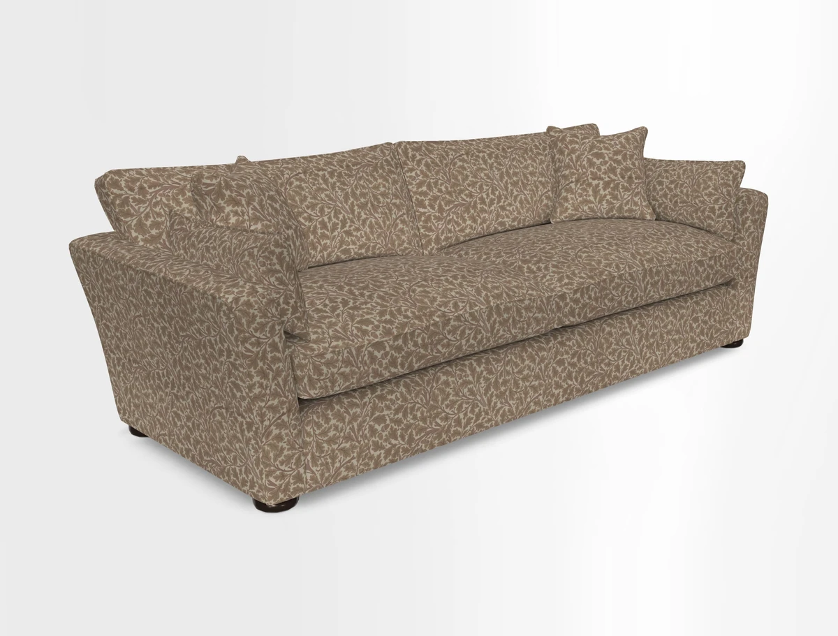 Aldeburgh 4 Seater Sofa in Cloth 22 Bayadere Seal with Scatters in Bayadere & Barcode Seal