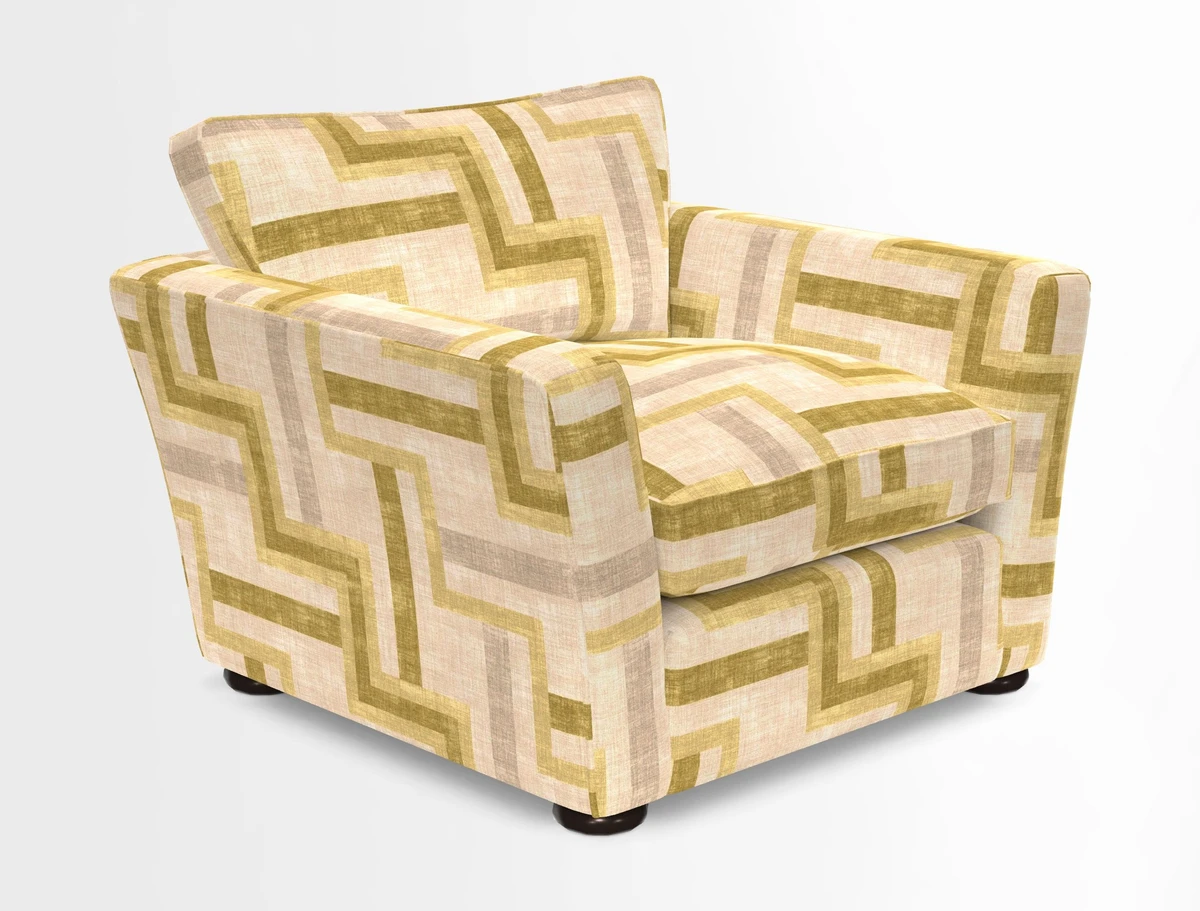 Aldeburgh Chair in Two Tone Plain Biscuit