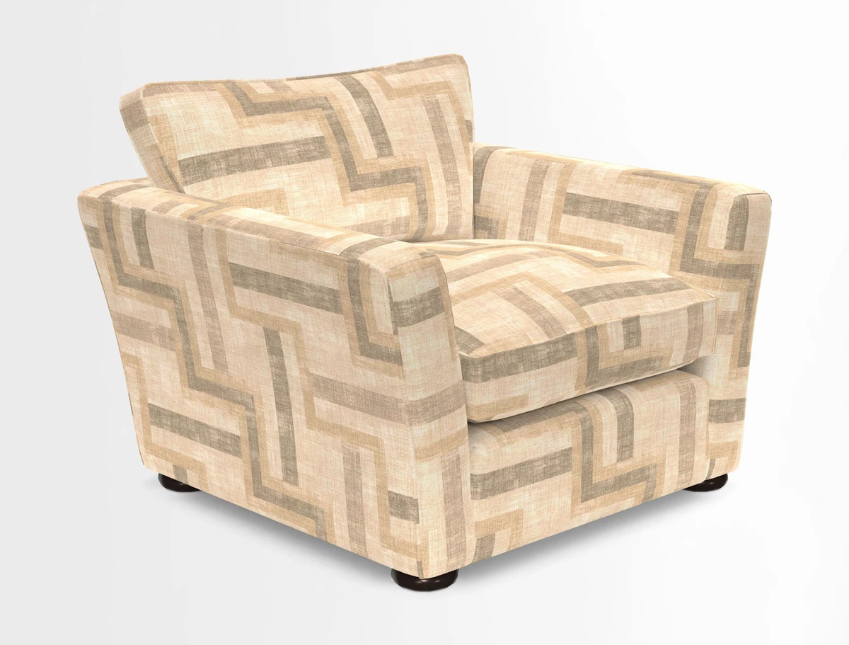Aldeburgh Chair in Two Tone Plain Biscuit