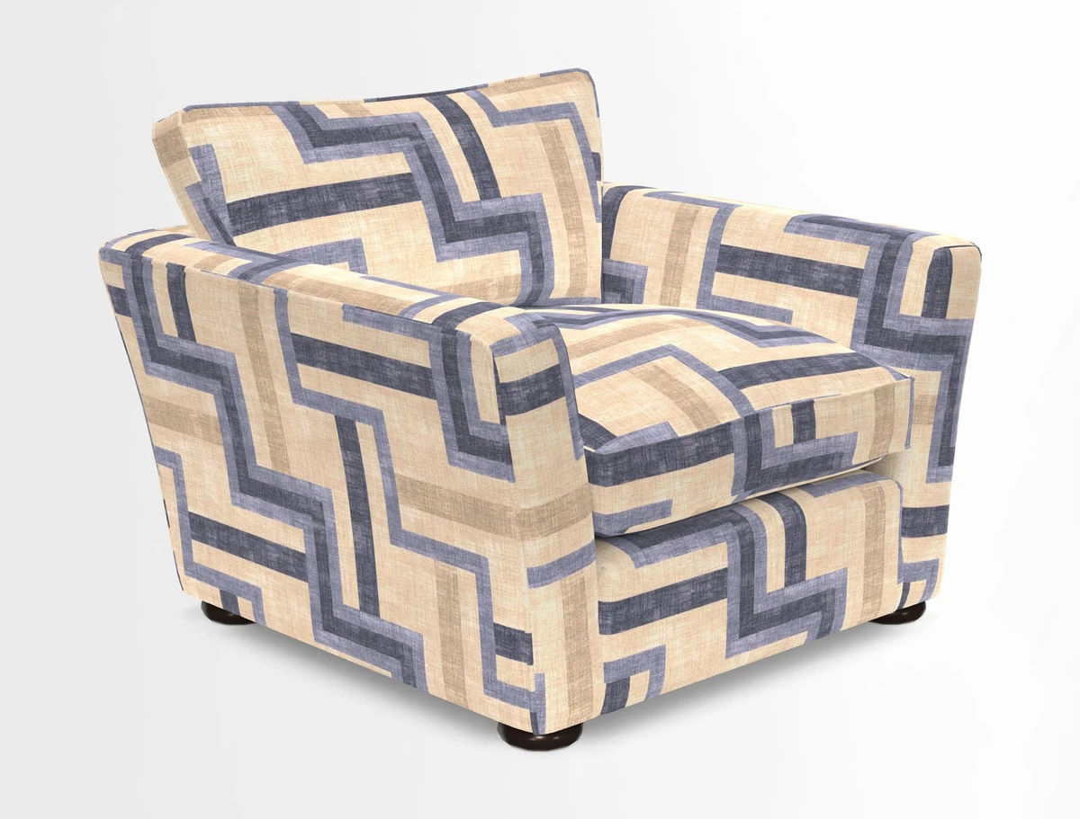 Aldeburgh Chair in Two Tone Plain Biscuit