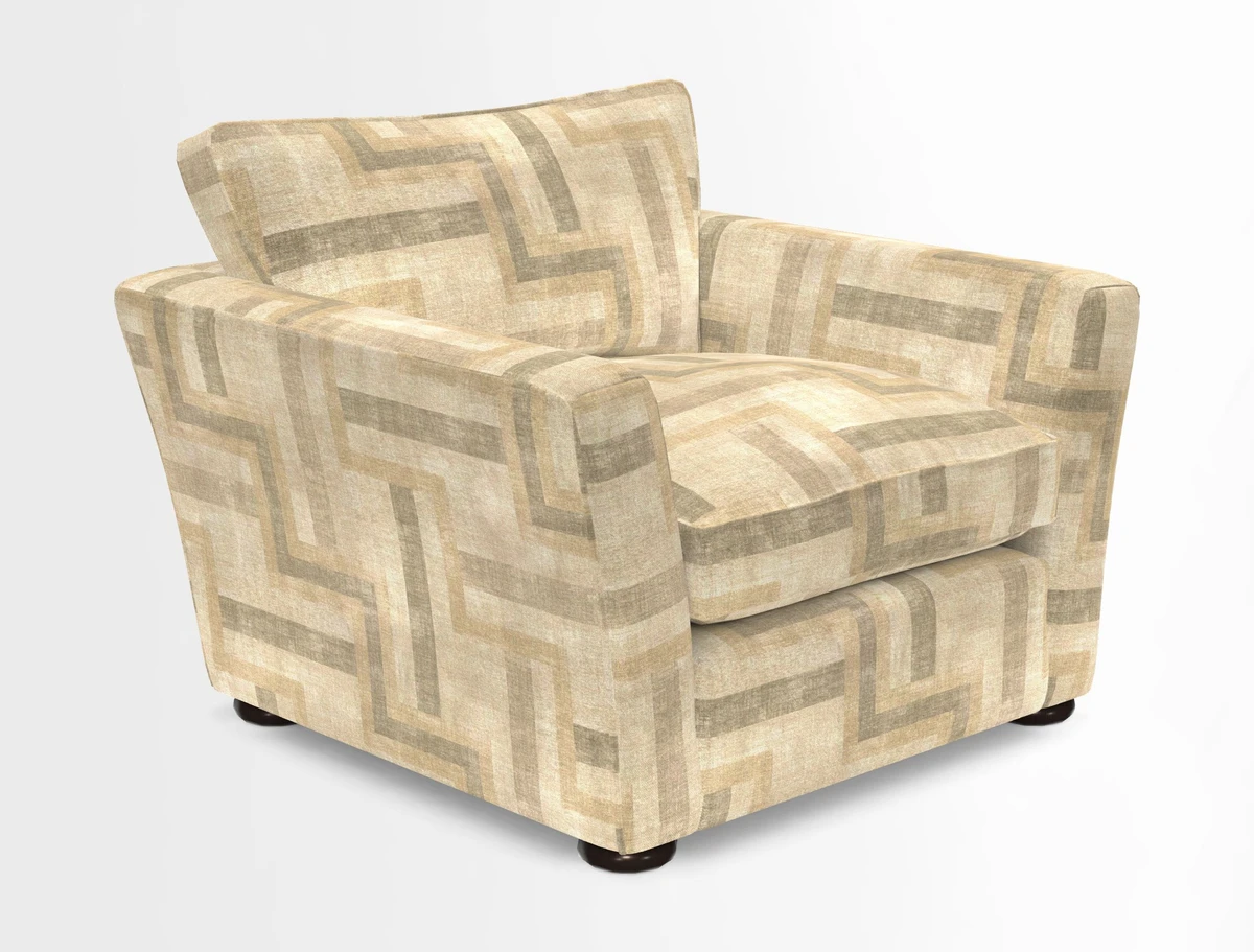 Aldeburgh Chair in Two Tone Plain Biscuit