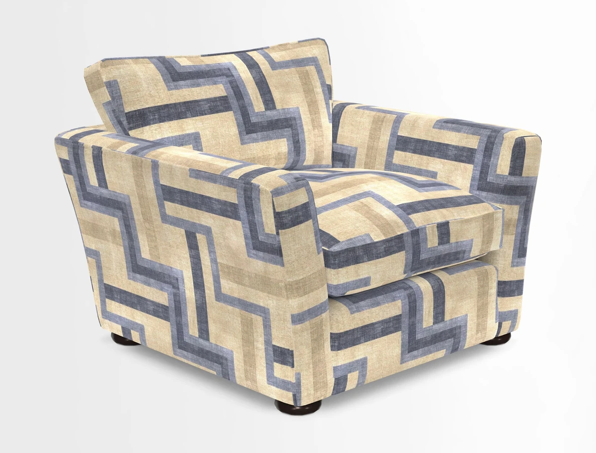 Aldeburgh Chair in Two Tone Plain Biscuit