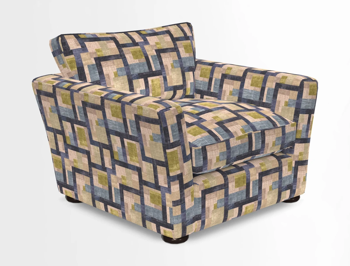 Aldeburgh Chair in Two Tone Plain Biscuit
