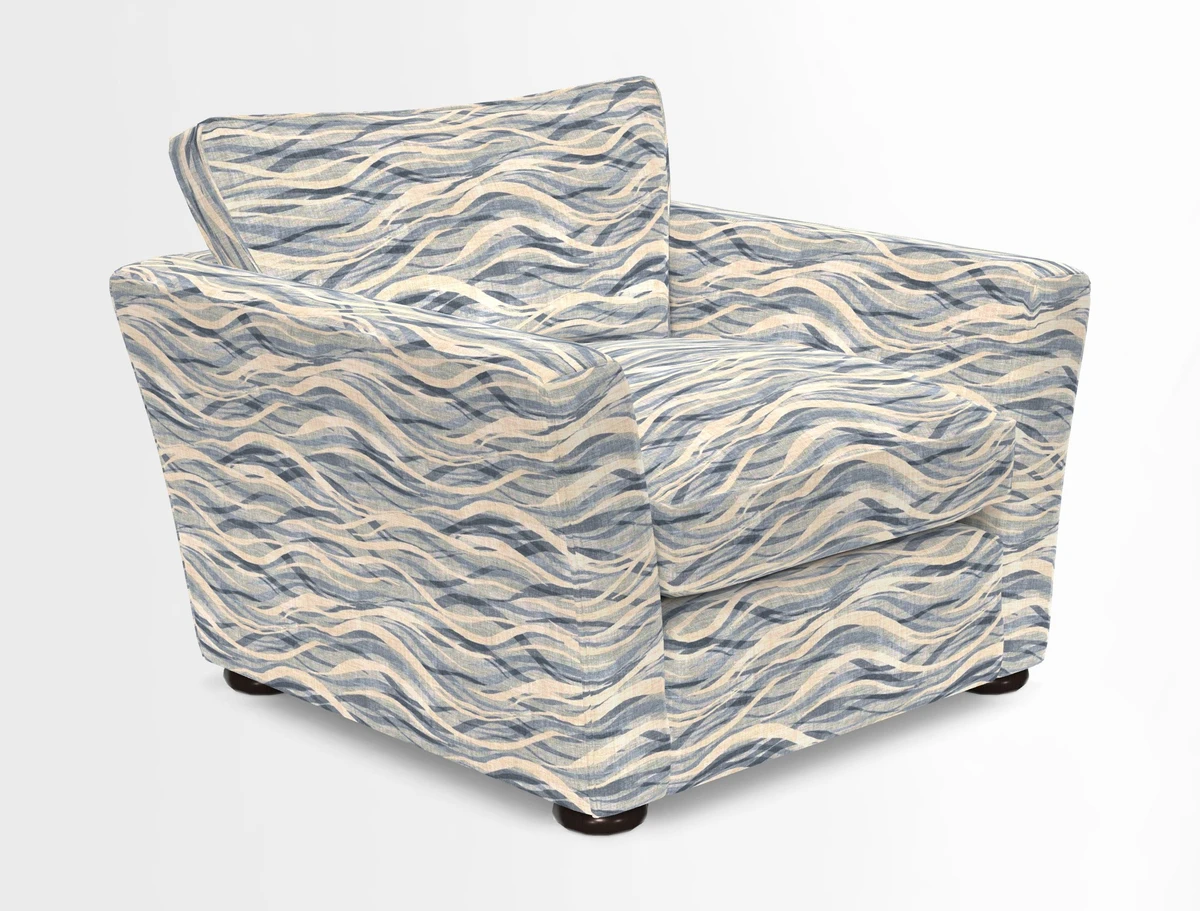 Aldeburgh Chair in Two Tone Plain Biscuit