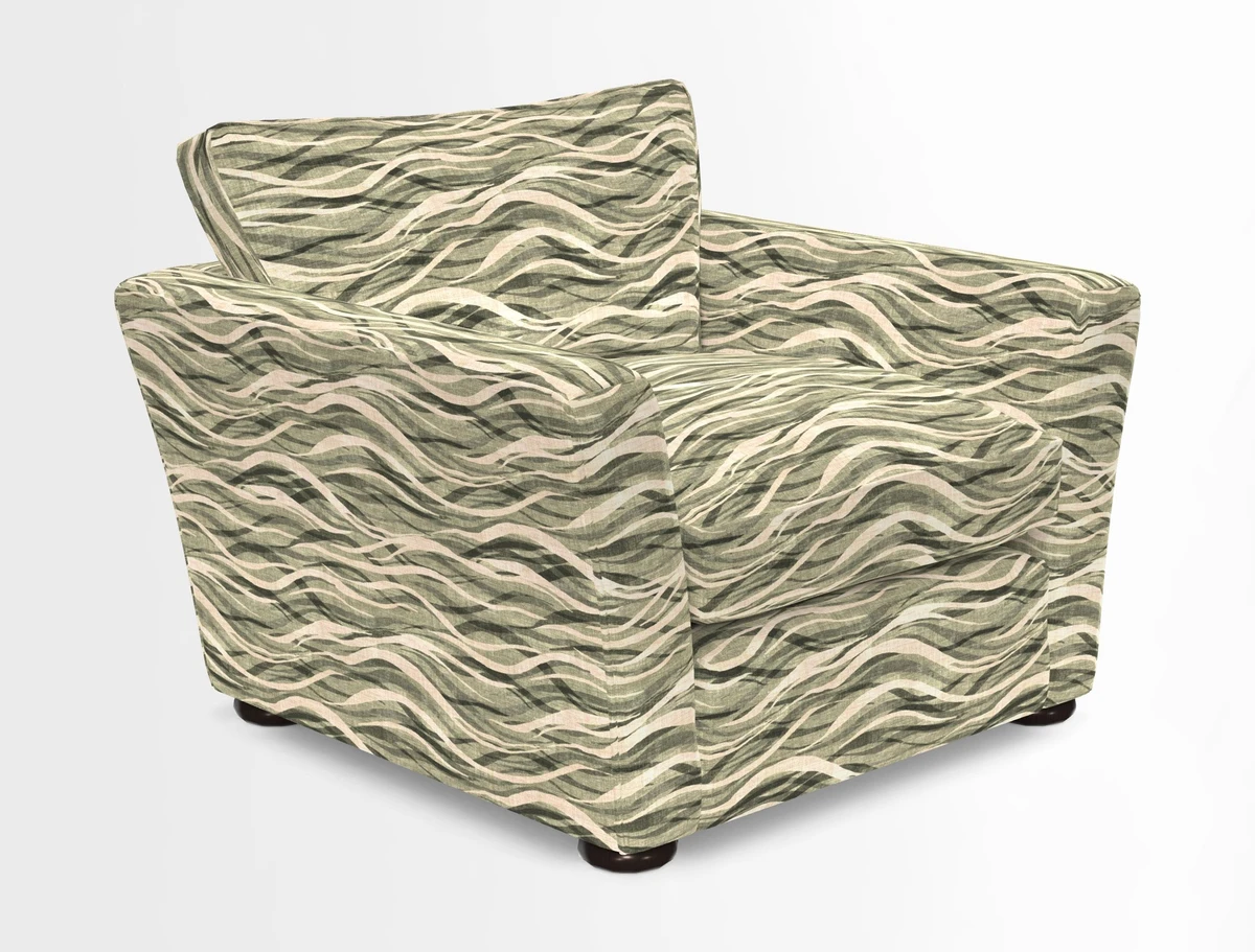 Aldeburgh Chair in Two Tone Plain Biscuit
