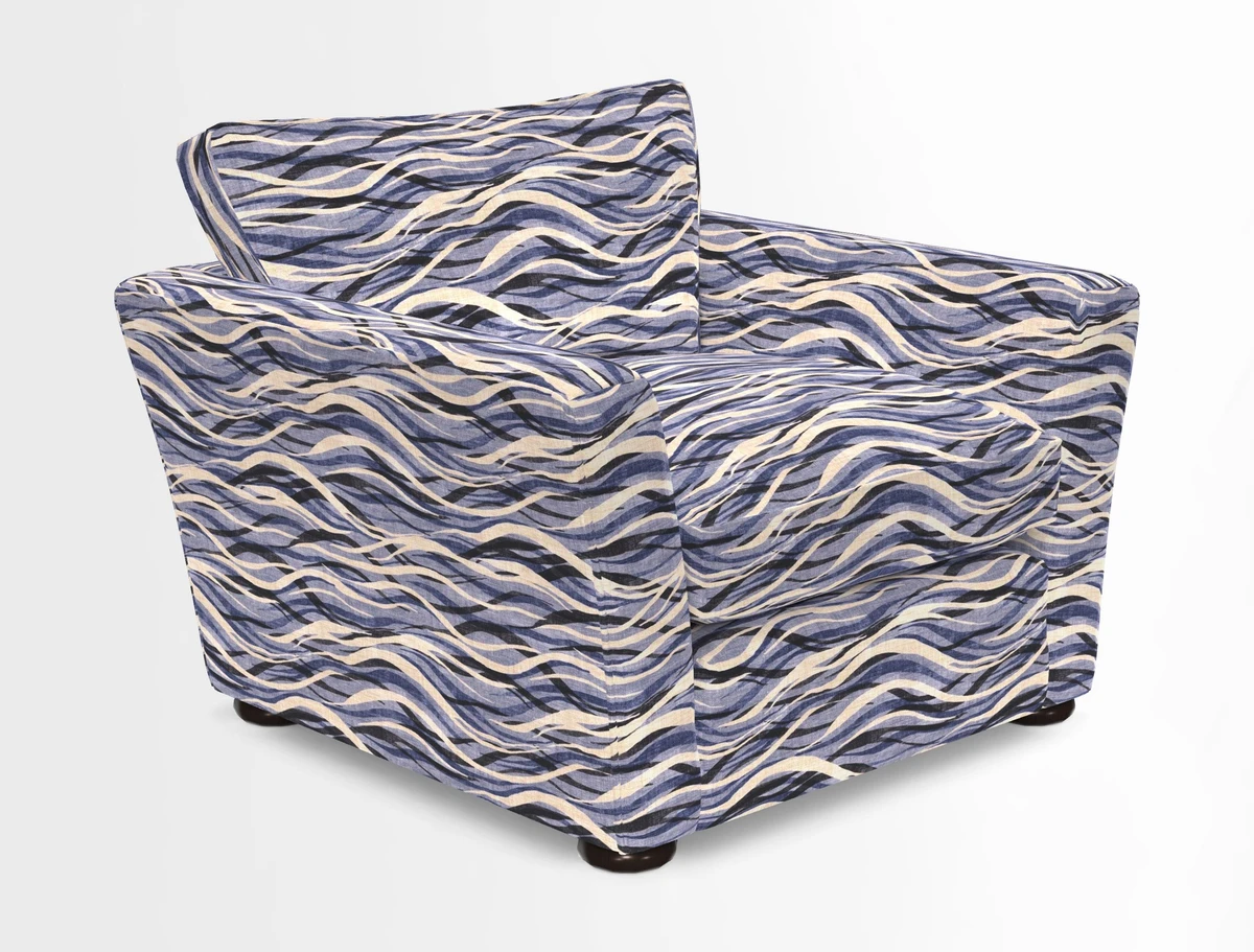Aldeburgh Chair in Two Tone Plain Biscuit