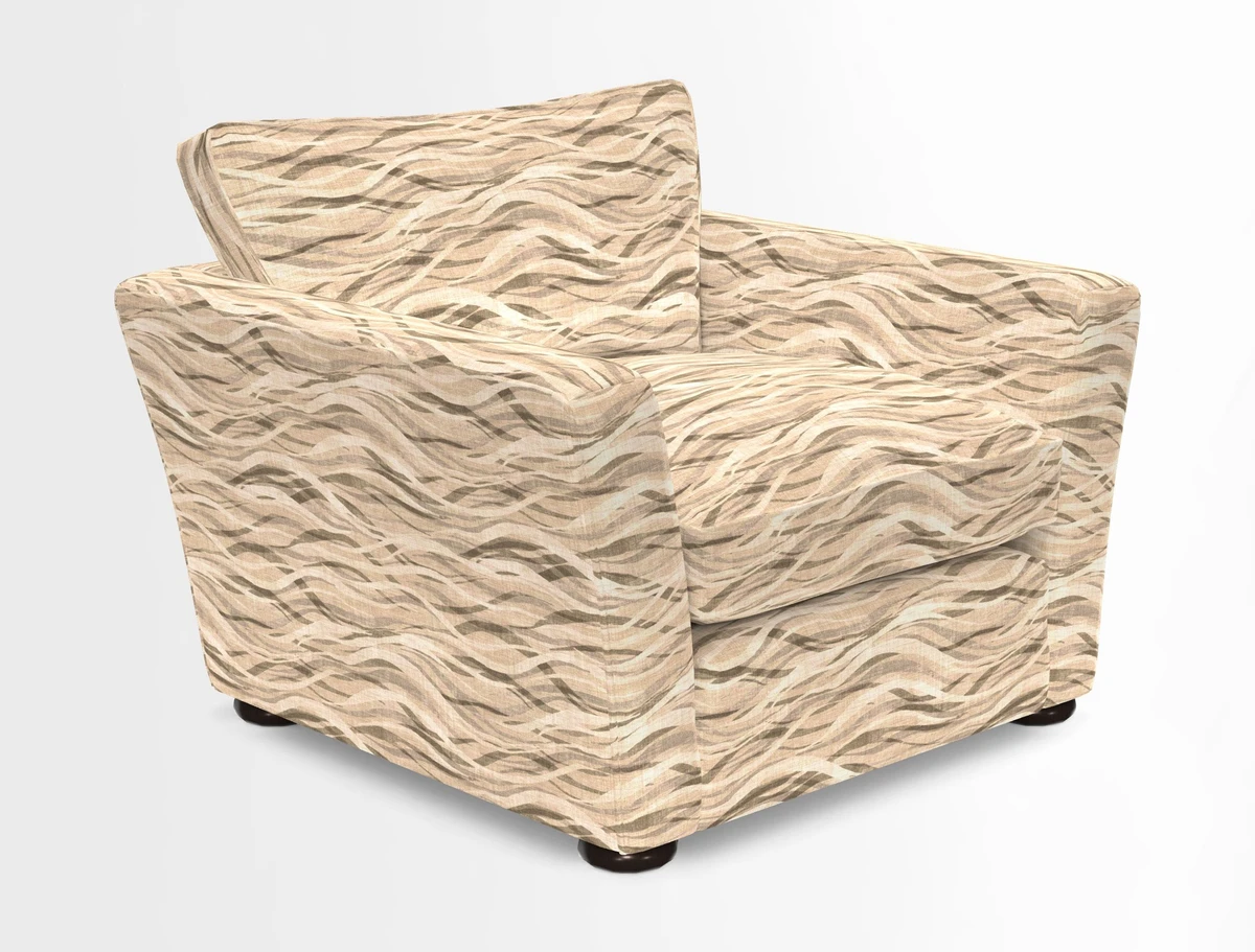 Aldeburgh Chair in Two Tone Plain Biscuit