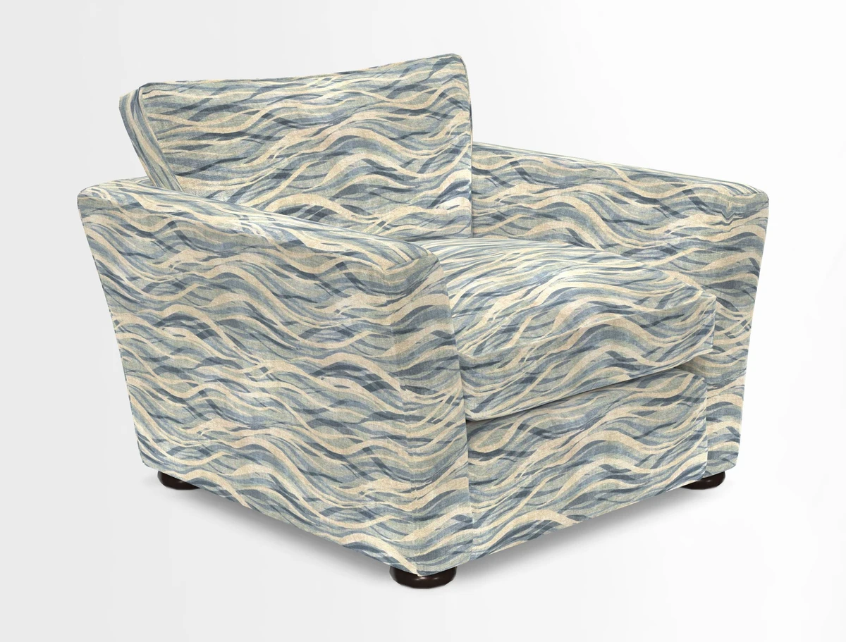 Aldeburgh Chair in Two Tone Plain Biscuit