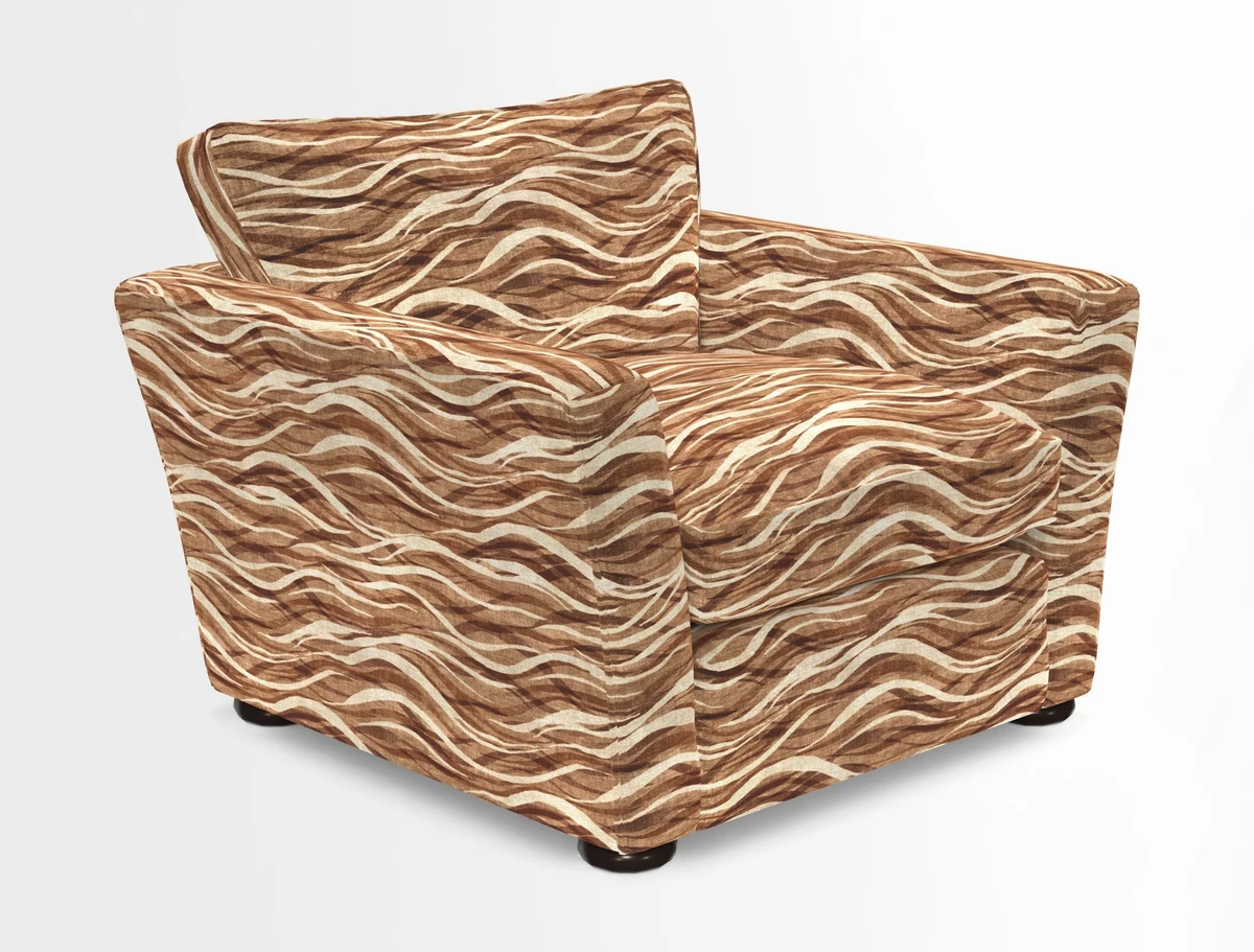 Aldeburgh Chair in Two Tone Plain Biscuit