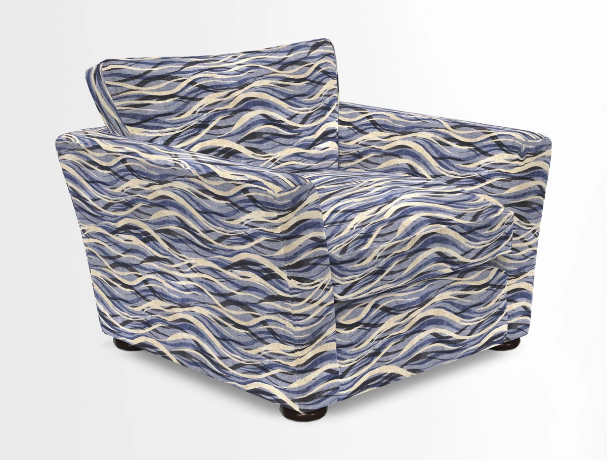 Aldeburgh Chair in Two Tone Plain Biscuit