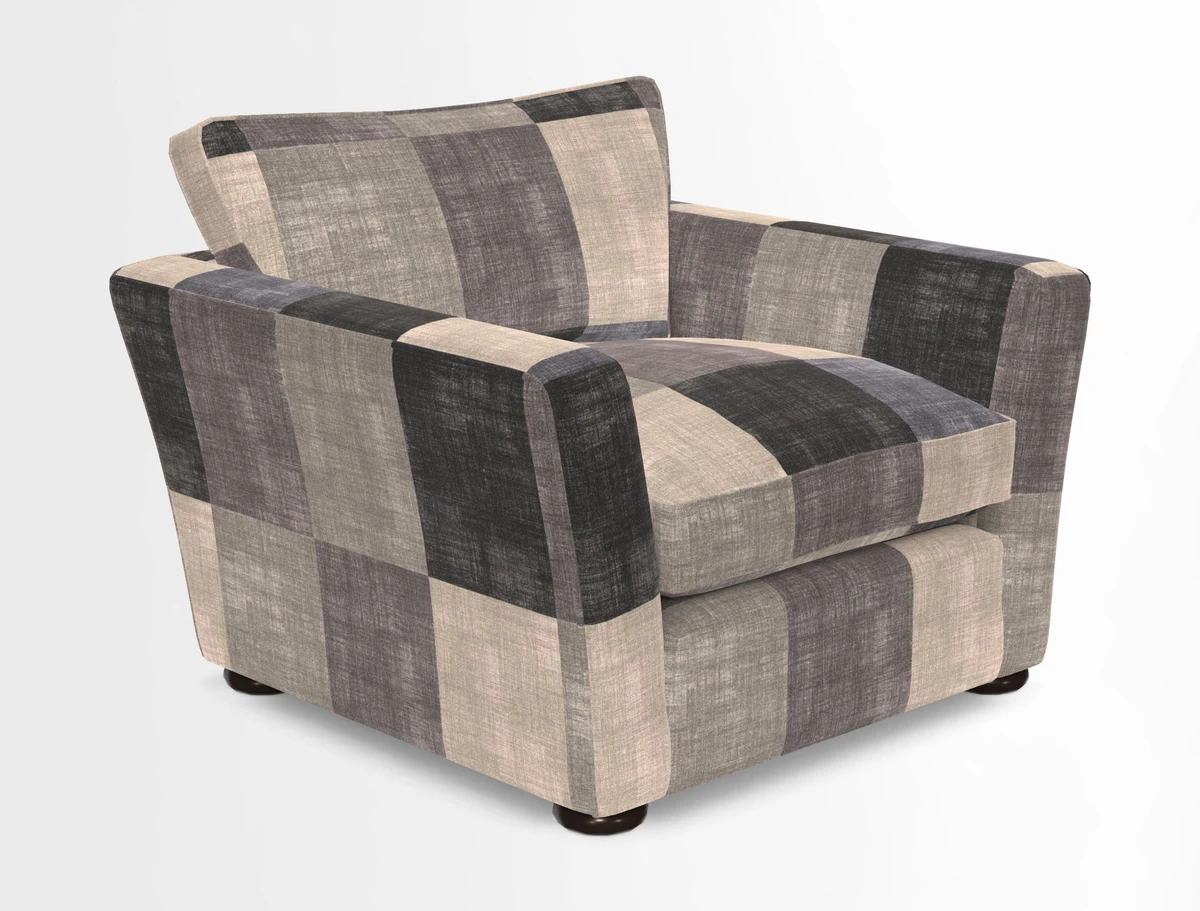Aldeburgh Chair in Two Tone Plain Biscuit