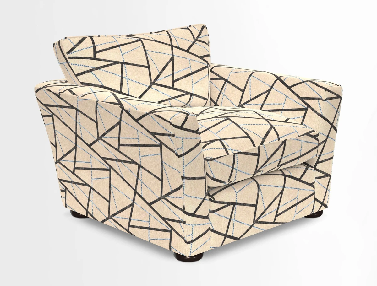 Aldeburgh Chair in Two Tone Plain Biscuit