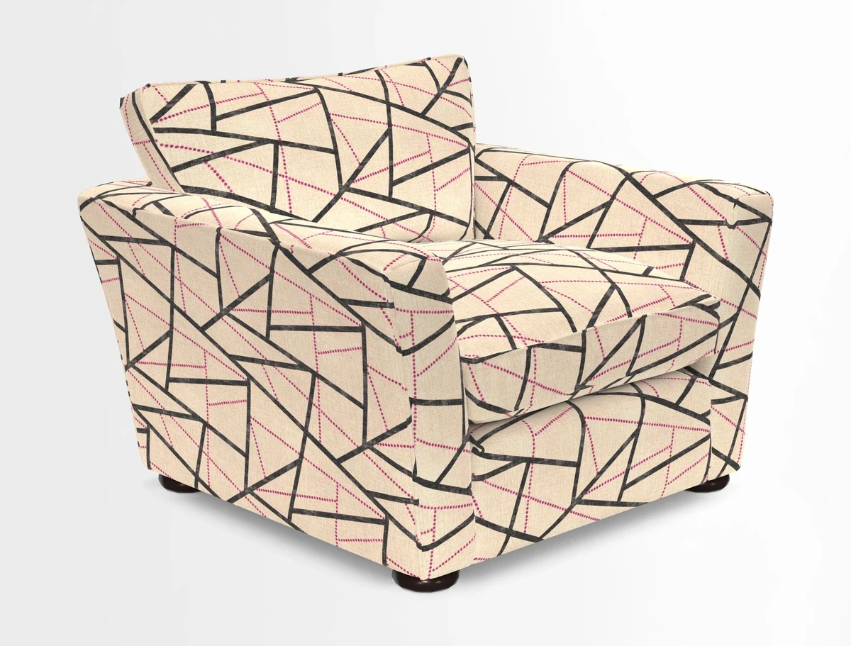 Aldeburgh Chair in Two Tone Plain Biscuit