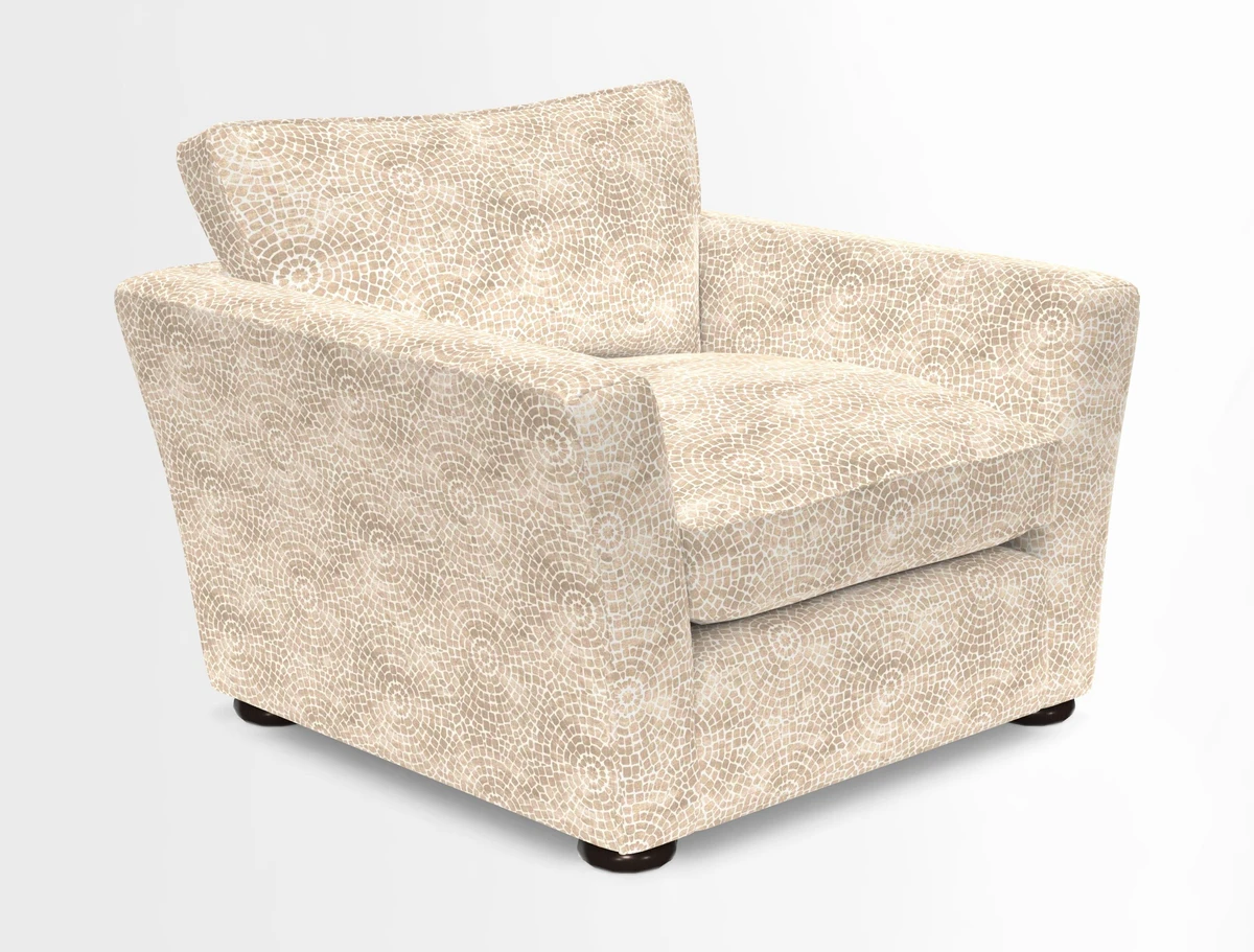 Aldeburgh Chair in Two Tone Plain Biscuit