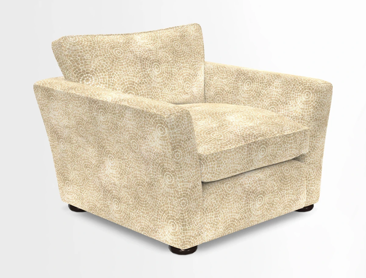 Aldeburgh Chair in Two Tone Plain Biscuit