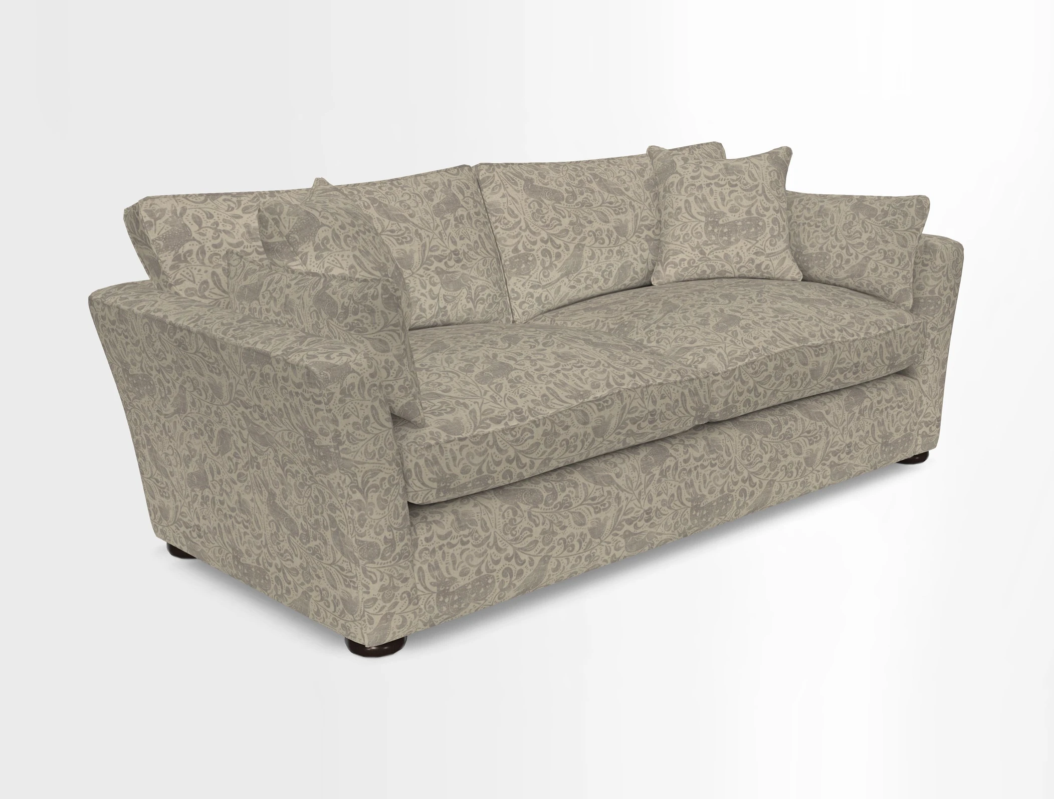 Aldeburgh 3 Seater Sofa in Cloth 22 Bayadere Seal with Scatters in Bayadere & Barcode Seal