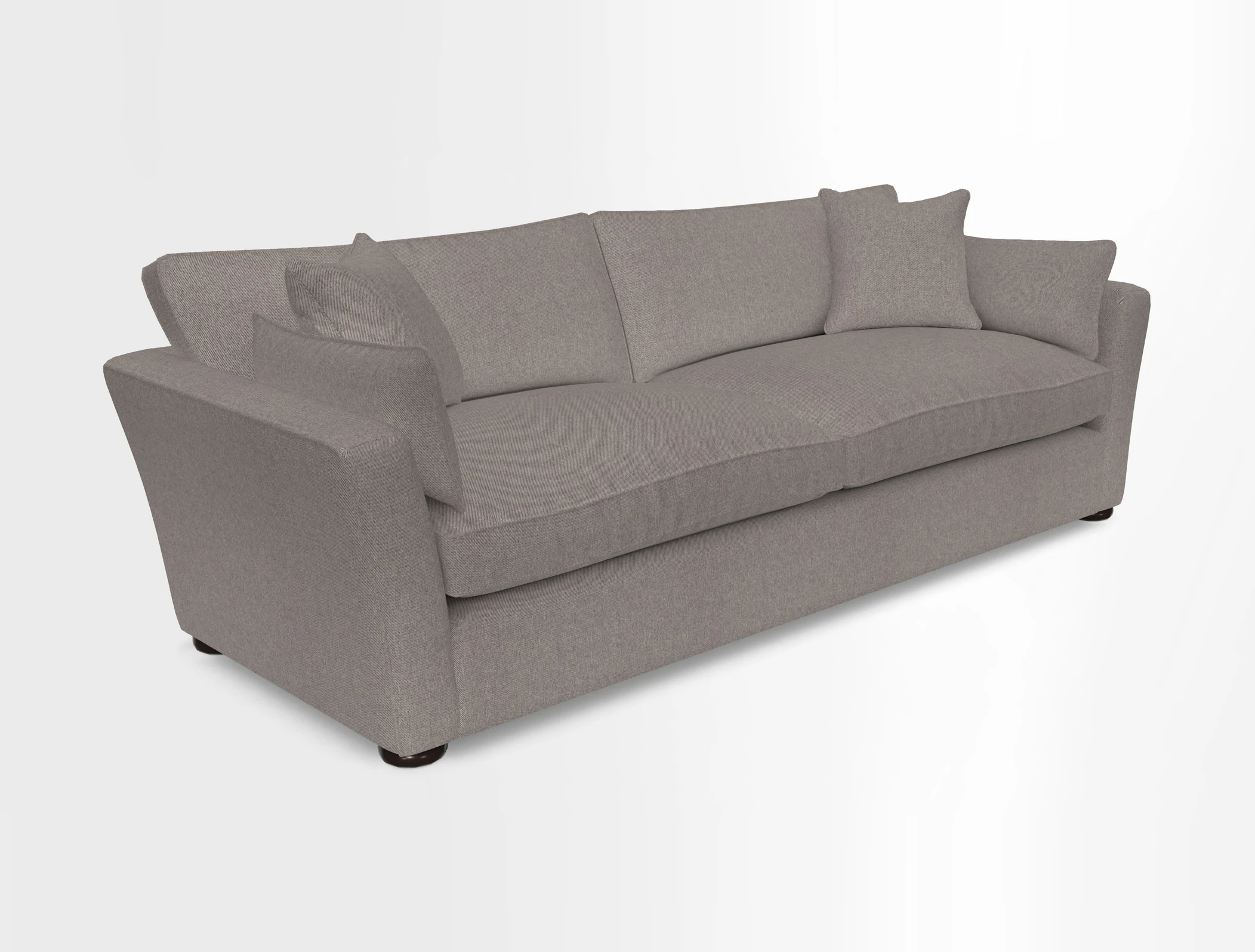 Aldeburgh 4 Seater Sofa in Cloth 22 Bayadere Seal with Scatters in Bayadere & Barcode Seal