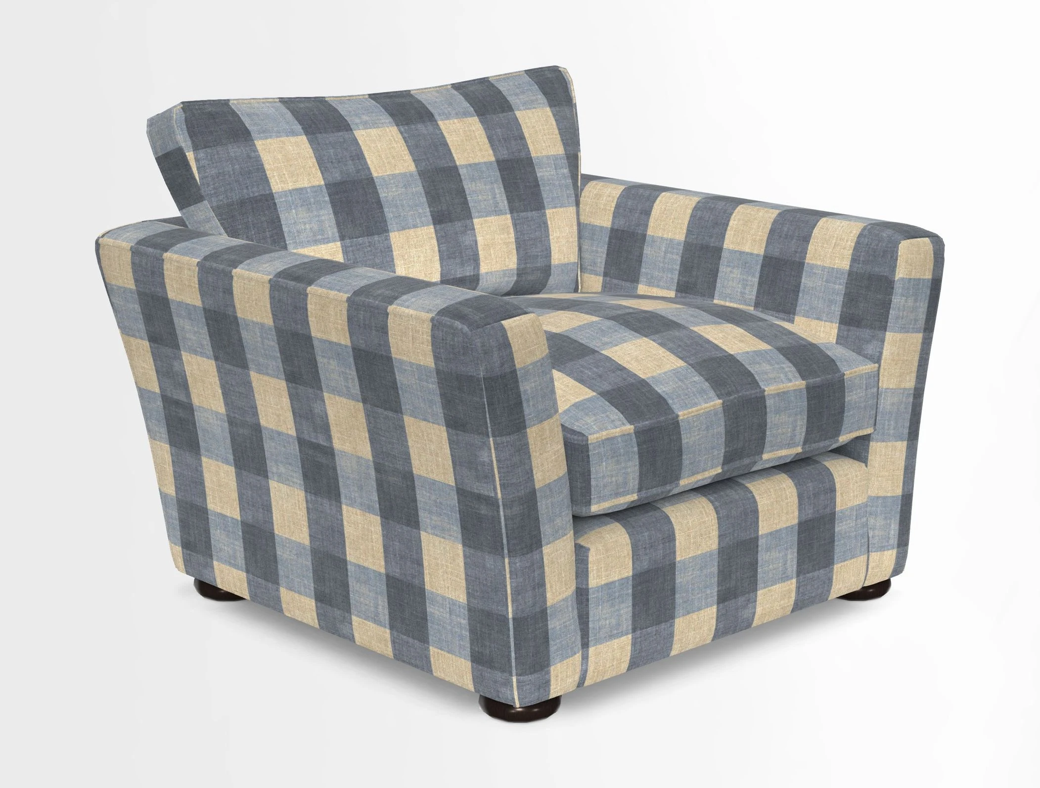 Aldeburgh Chair in Two Tone Plain Biscuit