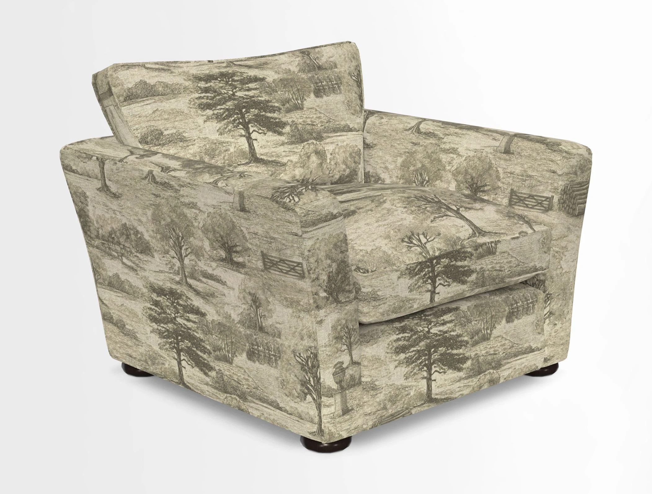Aldeburgh Chair in Two Tone Plain Biscuit
