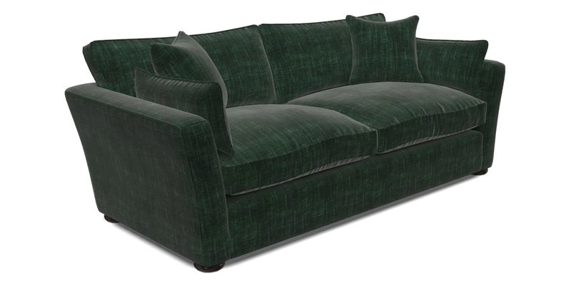 Aldeburgh 3 Seater Sofa in Cloth 22 Bayadere Seal with Scatters in Bayadere & Barcode Seal