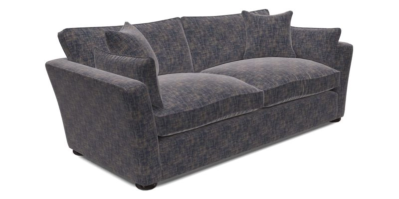 Aldeburgh 3 Seater Sofa in Cloth 22 Bayadere Seal with Scatters in Bayadere & Barcode Seal