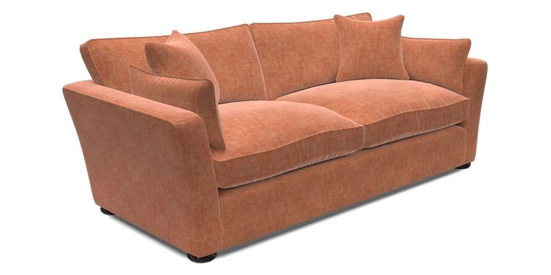 Aldeburgh 3 Seater Sofa in Cloth 22 Bayadere Seal with Scatters in Bayadere & Barcode Seal