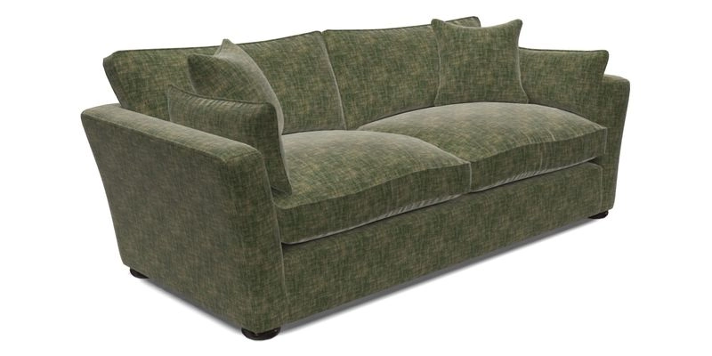 Aldeburgh 3 Seater Sofa in Cloth 22 Bayadere Seal with Scatters in Bayadere & Barcode Seal