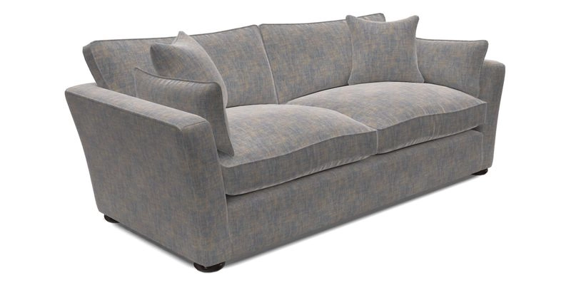 Aldeburgh 3 Seater Sofa in Cloth 22 Bayadere Seal with Scatters in Bayadere & Barcode Seal