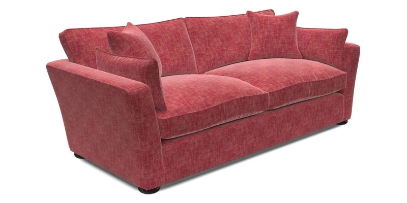 Aldeburgh 3 Seater Sofa in Cloth 22 Bayadere Seal with Scatters in Bayadere & Barcode Seal