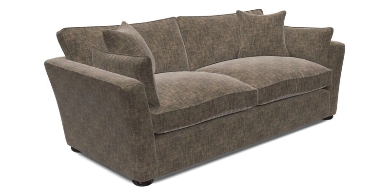 Aldeburgh 3 Seater Sofa in Cloth 22 Bayadere Seal with Scatters in Bayadere & Barcode Seal