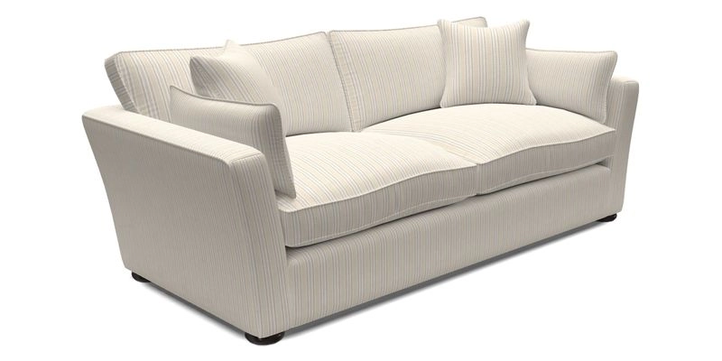 Aldeburgh 3 Seater Sofa in Cloth 22 Bayadere Seal with Scatters in Bayadere & Barcode Seal