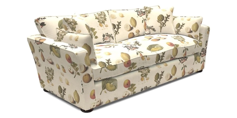 Aldeburgh 3 Seater Sofa in Cloth 22 Bayadere Seal with Scatters in Bayadere & Barcode Seal