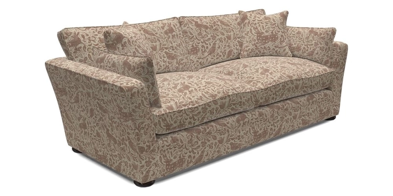 Aldeburgh 3 Seater Sofa in Cloth 22 Bayadere Seal with Scatters in Bayadere & Barcode Seal