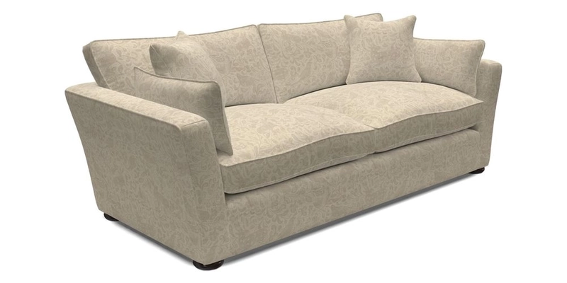 Aldeburgh 3 Seater Sofa in Cloth 22 Bayadere Seal with Scatters in Bayadere & Barcode Seal