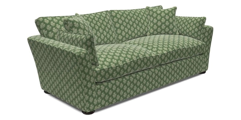 Aldeburgh 3 Seater Sofa in Cloth 22 Bayadere Seal with Scatters in Bayadere & Barcode Seal